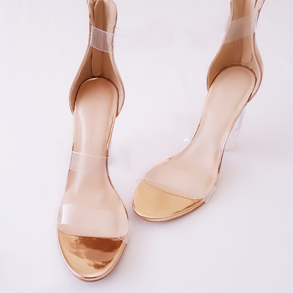 •FREE WITH PURCHASE• Was $40 Rose Gold Heels - Picture 6 of 8